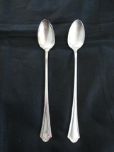 2 Oneida Community Vernon Aka Ashley Par Plate Ice Tea Spoons - 7 3/8&quot; - £4.72 GBP