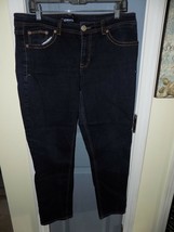 Jordache Dark Blue Wash Skinny Jeans Size 14 Women&#39;s EUC - £20.42 GBP