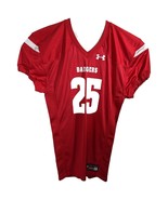 Wisconsin Badgers Football Jersey Large Red #25 Game Day Throwback Under... - $67.61 CAD