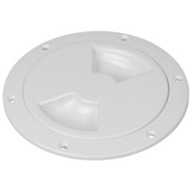 Sea-Dog Quarter-Turn Smooth Deck Plate w Internal Collar - White - 5&quot; - £21.50 GBP