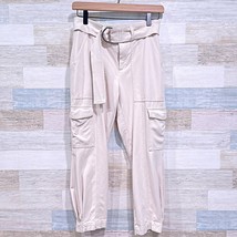 Banana Republic Slim Refined Stretch Cargo Ankle Pants Beige High Rise W... - $39.59