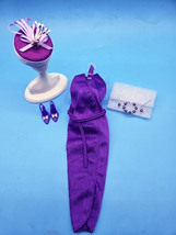 VINTAGE BARBIE SUPERSTAR PURPLE LONG GOWN IN PURE MINT CONDITION! - £27.52 GBP