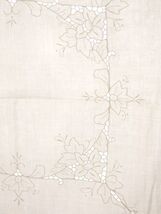 Vintage Embroidered Tablecloths - 2 Matching Ivory Linen 48" Square  - $137.56 Vintage Embroidered Tablecloths - 2 Matching Ivory Linen 48" Square  - $137.56