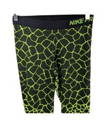 Nike Pro Leggings Womens Medium Green Yoga Giraffe Design Cheetah Animal... - $29.70