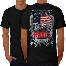 American Pride Biker Shirt Bike Gang Men T-shirt Back - $12.99