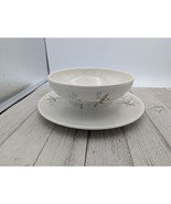 Vintage Syracuse FINESSE Carefree Bowl Gravy Dip Attached Saucer True China - £15.95 GBP