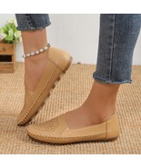 Handmade Stitching Gommino Solid Color Casual Womens Shoes - $21.76