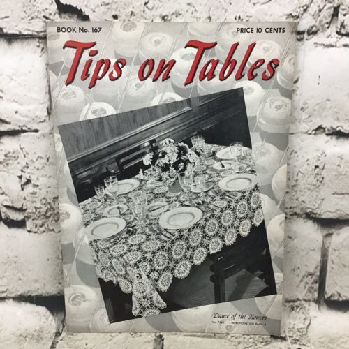 Tips On Tables Pattern Book No. 167 The Spool Cotton Company Vintage 1941 - $19.79