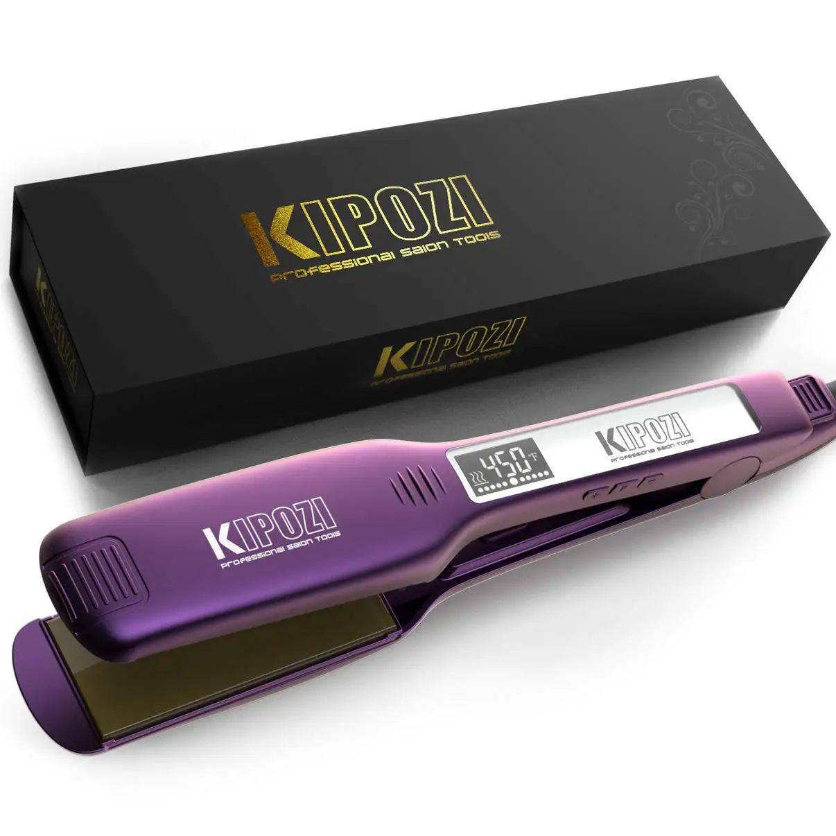 KIPOZI Professional Titanium Flat  Hair Straightener with Digital LCD Display Du - £191.45 GBP