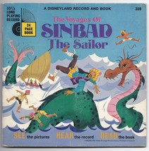 Disneyland Book &amp; Record THe Voyage of Sinbad The Sailor 33 13 RPM - $19.11