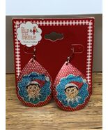 Christmas Holiday Elf Of The Shelf Earrings Pair Shiny Rare CV JD - $217.92 MXN