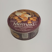 Vintage Mermaid Butter Cookies Tin Collectible Canister - £7.43 GBP