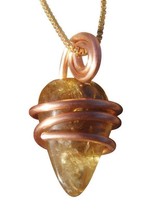 Kundalini African Congo Citrine Lemurian Pendant, Genuine South Africa #322 - $62.00 CAD