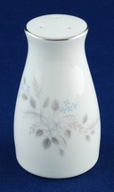 Noritake Colmar Gray Floral Salt or Pepper Shaker Platinum Trim 6419 - £9.59 GBP