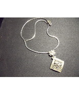 Rhinestone Diamond Shaped  Pendant On Chain - $218.33 CAD