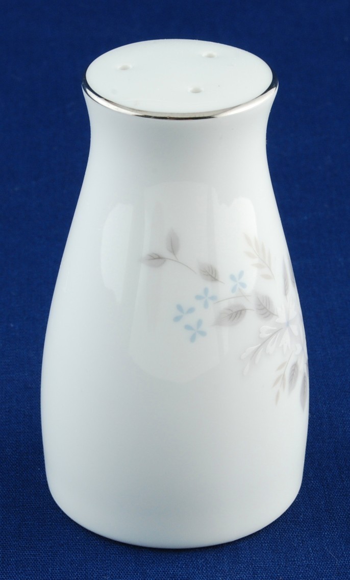 Noritake Colmar Gray Floral Salt or Pepper Shaker Platinum Trim 6419 Item image 2