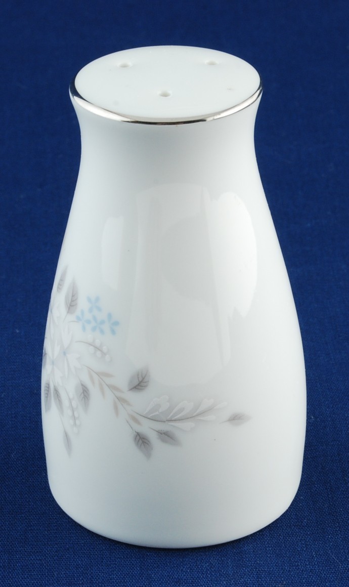 Noritake Colmar Gray Floral Salt or Pepper Shaker Platinum Trim 6419 Item image 3