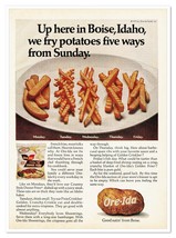 Ore-Ida French Fries Good Eatin&#39; from Boise Vintage 1972 Full-Page Magaz... - £7.77 GBP