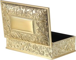 Mothers Day Gifts for Mom Wife, Vintage Golden Jewelry Box Small Trinket Storage - £20.11 GBP