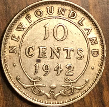 1942 Newfoundland Silver 10 Cents Coin - £4.81 GBP