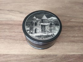 Obsidian round box made in Armenia with Etchmiadzin Cathedral &amp; Mount Ar... - $82.00