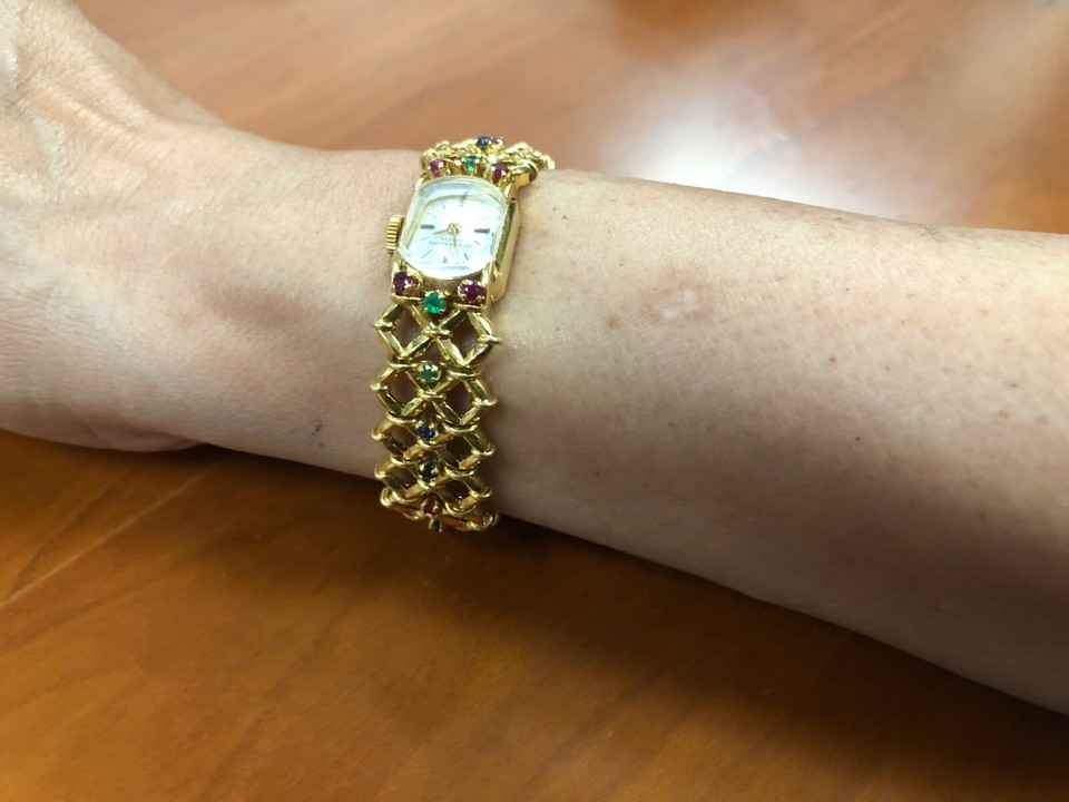 Patek Philippe Ladies 18k Yellow Gold Hand-Winding Watch w/ Ornate Gubelin Band Item image 10