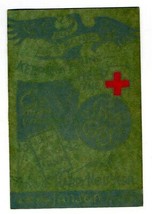 1942 Block Printed New Years Card US Bonds Red Cross - $34.61