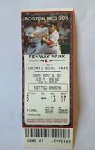 2010 Boston Red Sox Toronto Blue Jays 8/22 Ticket Stub  - £9.30 GBP