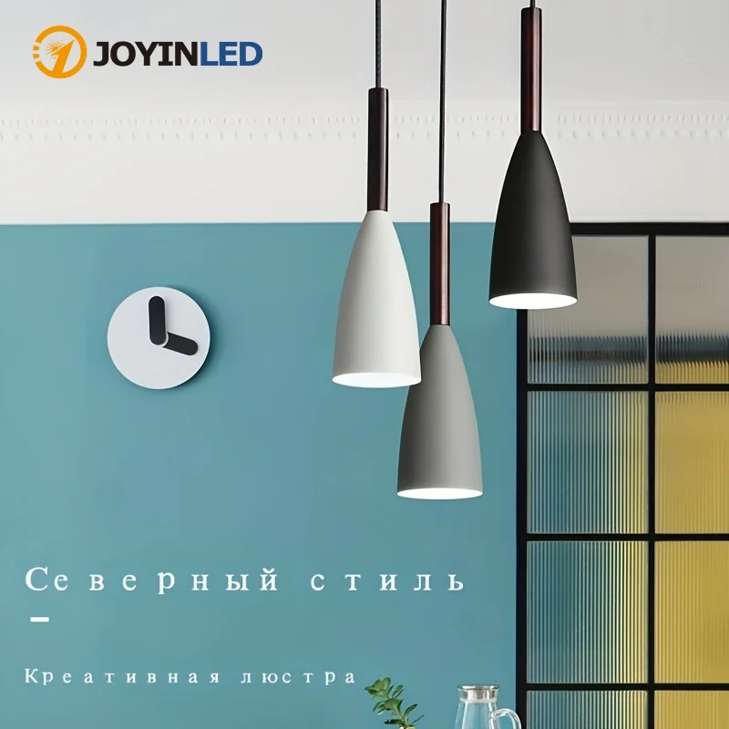 Andelier macaron colors three head versatile for living spaces cafes pendant light room thumb200