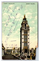 Dreamland Tower Coney Island New York NY DB Postcard D20 - £1.51 GBP