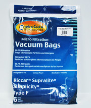 Riccar Supralite, Simplicity Type F Vacuum Cleaner Bags, RSR-1444 - £10.16 GBP