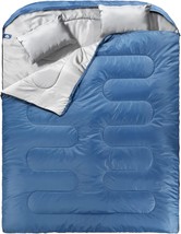 Mereza Double Sleeping Bag For Adults Mens With Pillow, Xl Queen Size Tw... - $90.98