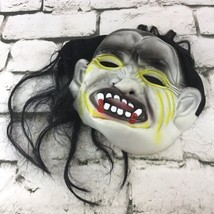 Vintage Vampire Dracula Rubber Mask W/Hair Classic Horror Halloween Cosplay - £31.64 GBP