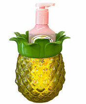 Bath &amp; Body Works Soap Holder Pineapple Yellow Glass Foaming Soap Dish - £57.87 GBP