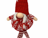 Christmas Gnome Plush Shelf Sitter Red and White with Snowflake Hat 16&quot; - $29.02