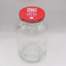 Frosty Acres Fruit Salad Clear Large Glass Jar with Lid Advertising Design - $34.64