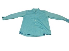 Alexander Julian Colors Button Up Shirt L Blue Long Sleeve Cotton Blend RD Desc - £13.99 GBP