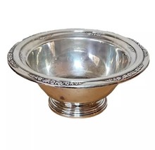 International Sterling Silver Footed Candy Dish Courtship Pattern Bowl 101g - £97.79 GBP