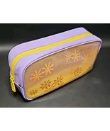 Clinique Makeup Bag Purple Yellow Orange Floral Daisies Flower Power 8x4... - $22.96 CAD