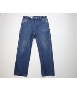 Vintage 90s Dickies Mens 38x32 Thrashed Spell Out Wide Leg Dungaree Deni... - €38,33 EUR