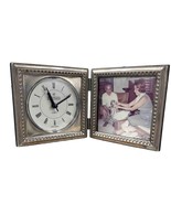 Vintage Silver Plate Double Picture Frame Clock – Int’l Silver Co. – Works! - $19.54 CAD