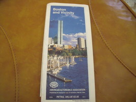 Original 1990 edition AAA Boston and Vicinity map - £7.19 GBP