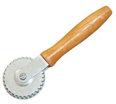 Vintage KrimpKut Sealer Pastry Crimped Cutter Hand Tool w Wood Handle - £7.02 GBP