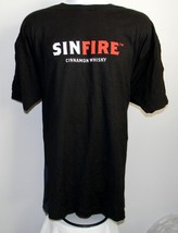 Mens Sinfire Cinnamon Whisky t shirt XXL An Evil Spirit Side Flames black - £17.84 GBP