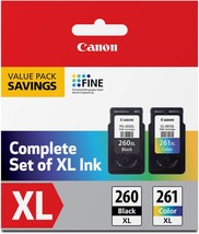 Canon Pg-260 Xl / Cli-261 Xl Genuine Ink Value Pack (2 Cartridges),, Tr7020 - $85.82