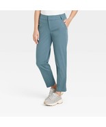A New Day Women&#39;s Mid-Rise Slim Straight Fit Side Slit Trousers Size 10 ... - $24.99
