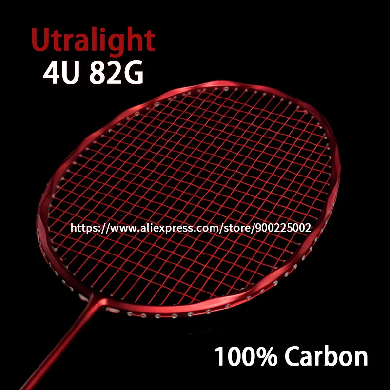 Sporting Professional Super Light Full Carbon Fiber Badminton Racket Strung Max  - £67.36 GBP