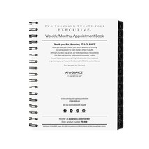 AT-A-GLANCE Executive 8.75&quot; x 6.5&quot; Weekly &amp; Monthly Appointment Book Refill - $45.59