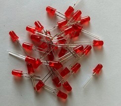 50 pcs RED LED diffused brand new bright - Mr Circuit - $1.97