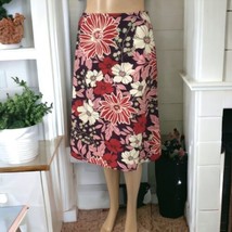 Vintage 90s Floral Skirt Sz 4 S A Line Cottagecore Preppy Colorful All C... - £19.55 GBP